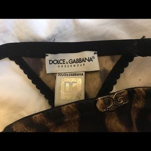 DOLCE & GABBANA leopard print thong underwear